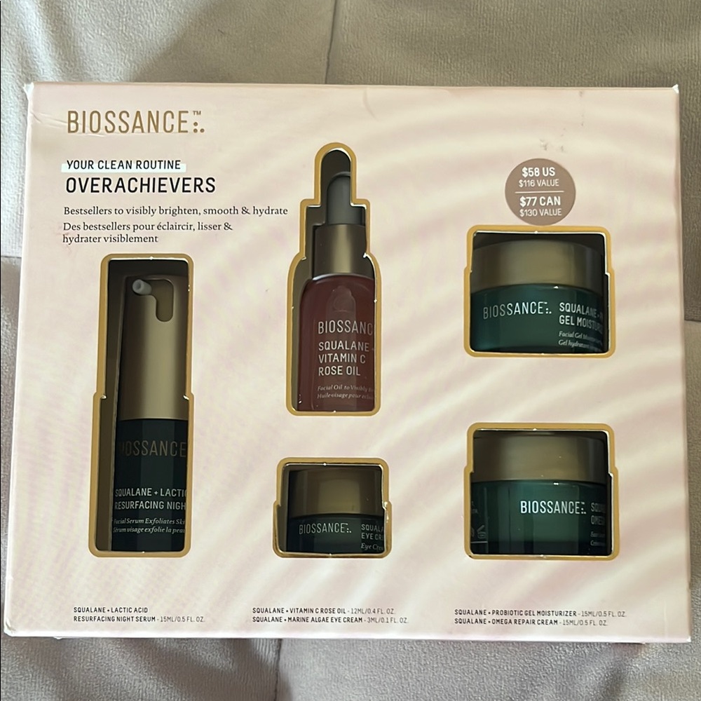 Biossance Skincare Set Overachievers